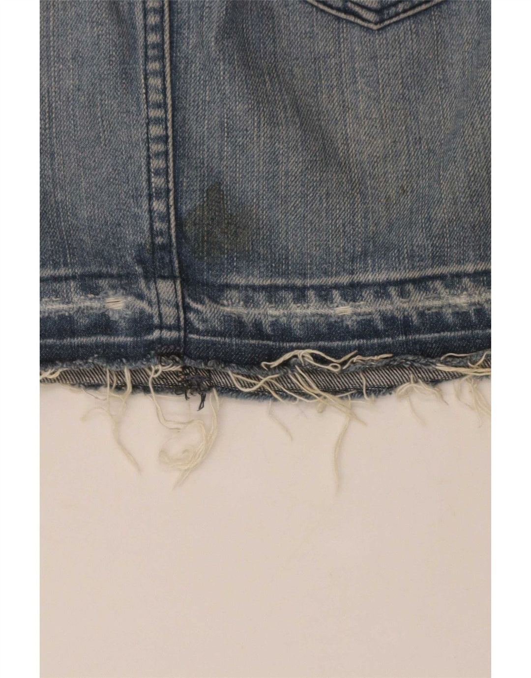 Gonna in denim invecchiato da donna Lee US 7 medio W28 cotone blu