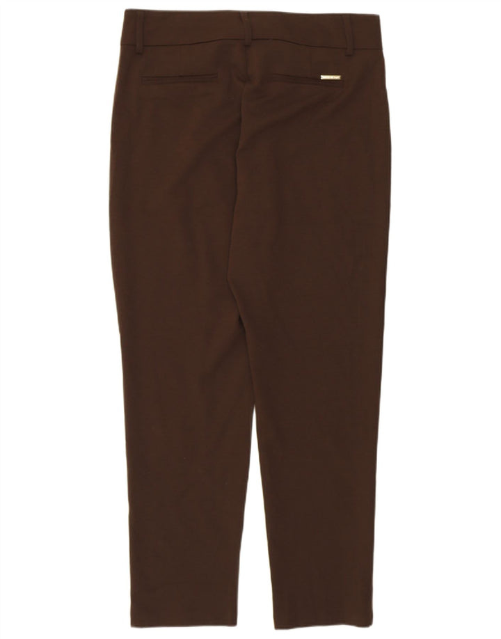 Pantaloni da abito slim da donna Michael Kors US 10 Large W32 L28 Marrone