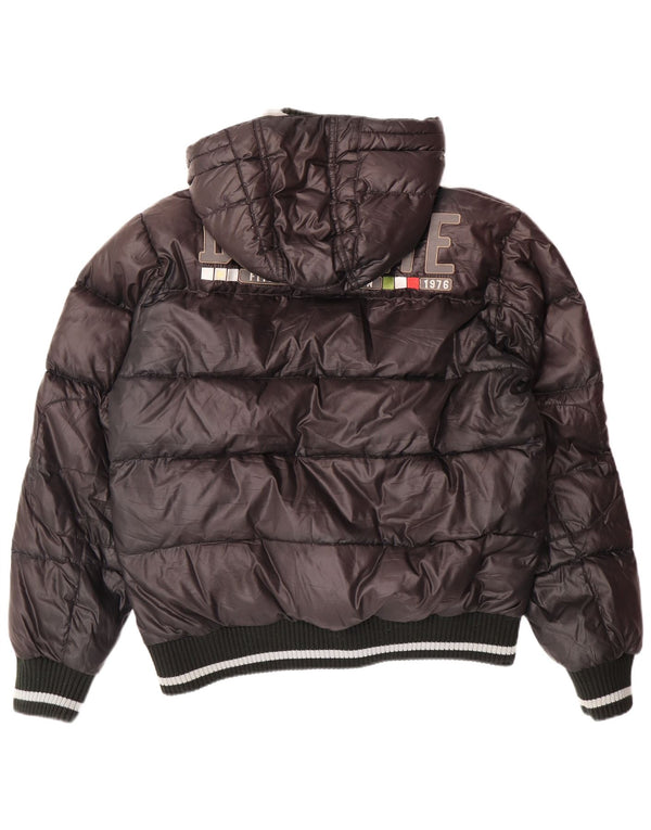 DOLOMITE Giacca imbottita con cappuccio grafica da uomo UK 38 poliestere nero medio