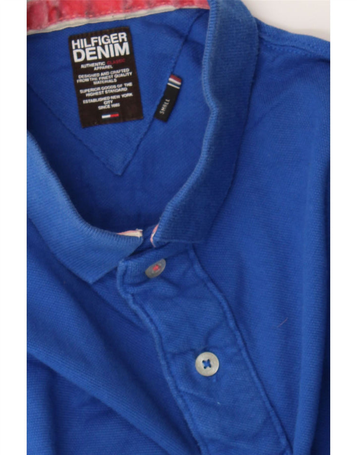 TOMMY HILFIGER Mens Polo Shirt Small Blue Cotton Vintage Tommy Hilfiger and Second-Hand Tommy Hilfiger from Messina Hembry 