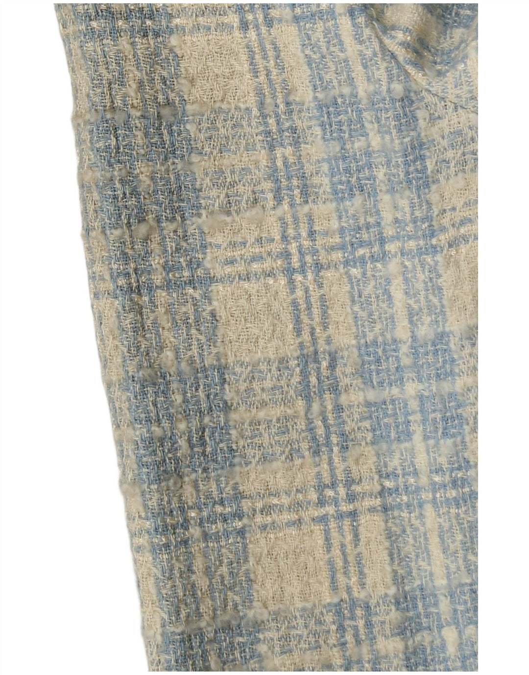 Giacca blazer vintage da donna a 3 bottoni IT 42 cotone a quadri blu medio