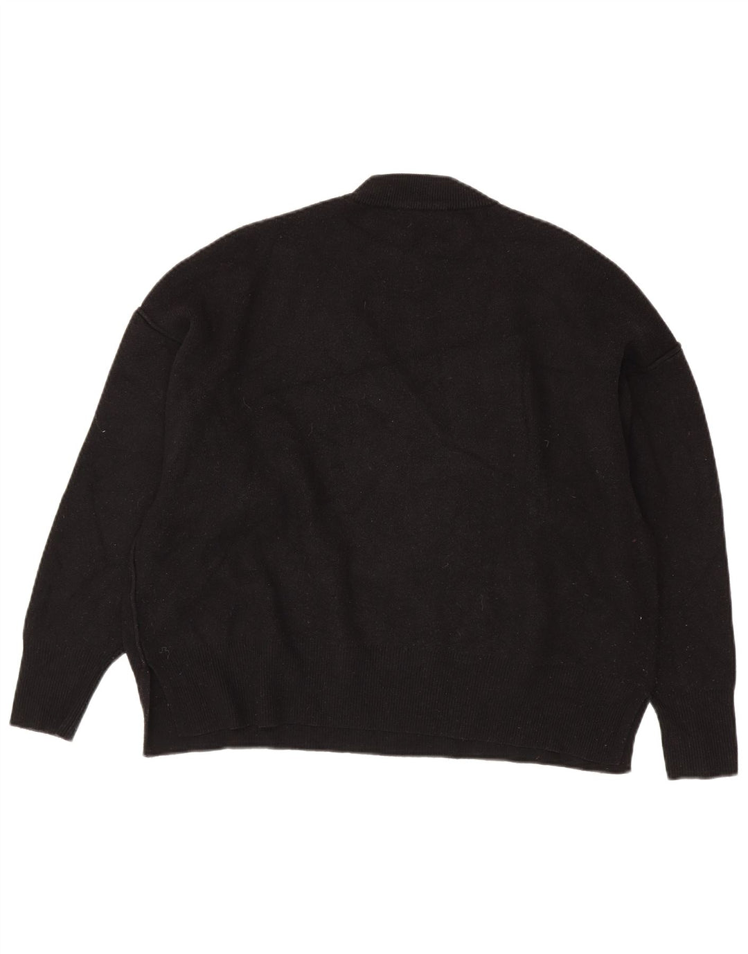 Maglione girocollo oversize da donna Zara UK 10 piccolo in viscosa nera