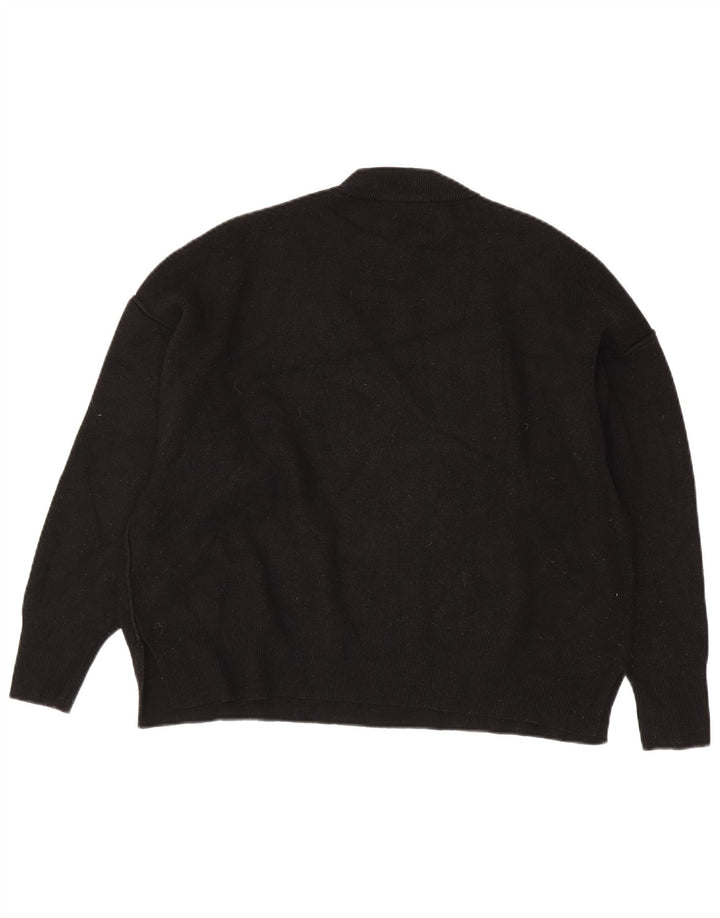 Maglione girocollo oversize da donna Zara UK 10 piccolo in viscosa nera