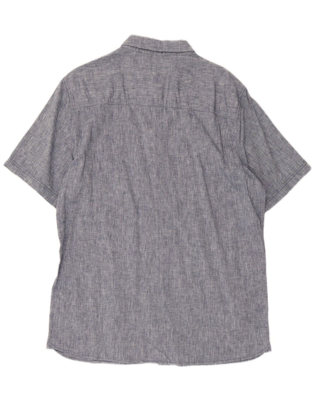 Camicia da uomo a maniche corte dal taglio classico Fat Face in lino blu medio