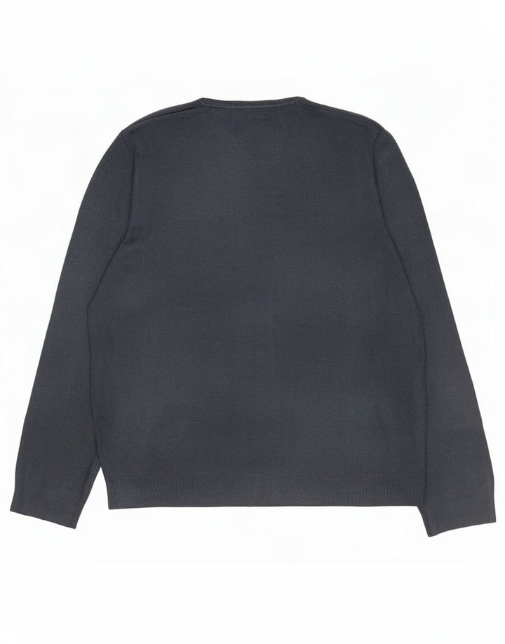 Maglione da uomo con scollo a V Marks & Spencer 2XL acrilico grigio