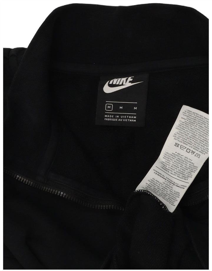 Felpa Nike da donna oversize con collo corto e zip, maglione UK 14, media, nera