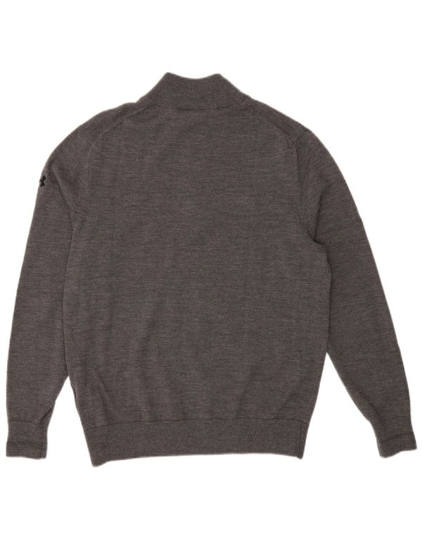 UNDER ARMOUR Maglione da uomo con collo alto e grafica con zip grigio medio