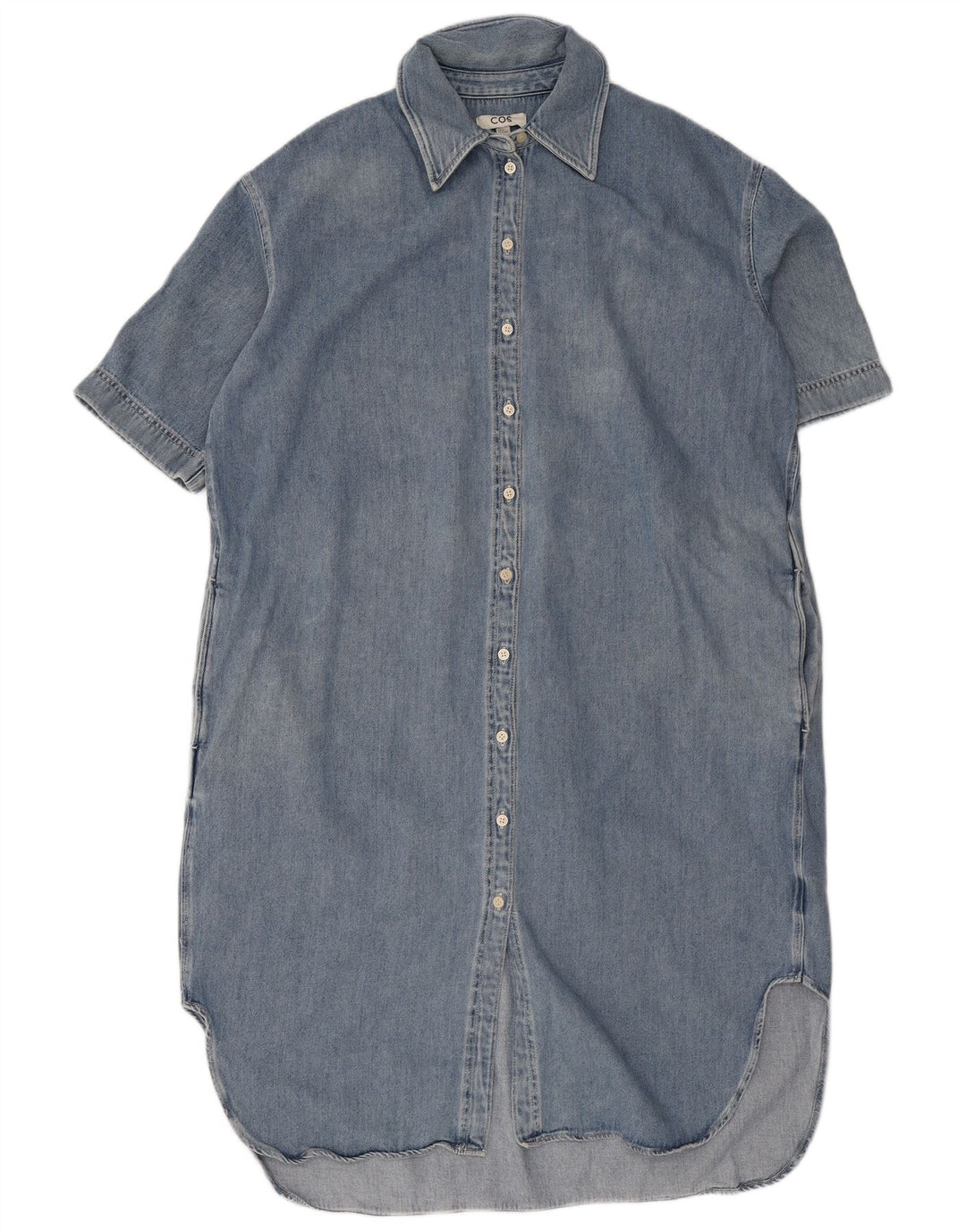 COS Abito da donna oversize a maniche corte in denim EU 40 Cotone blu medio