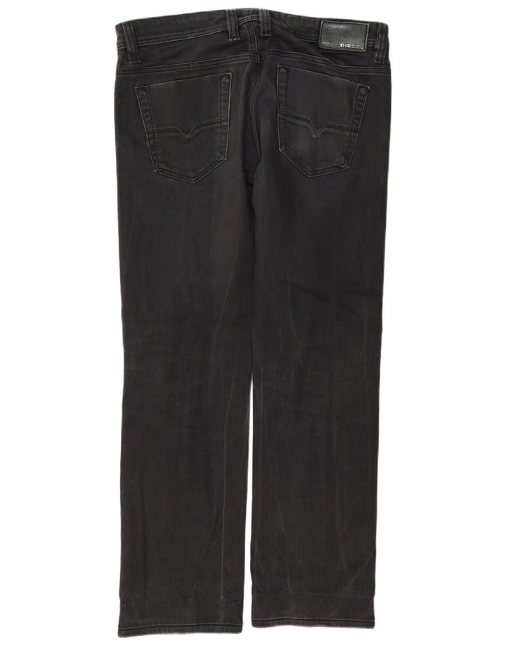 Diesel Jeans dritti Viking da uomo W33 L32 in cotone grigio