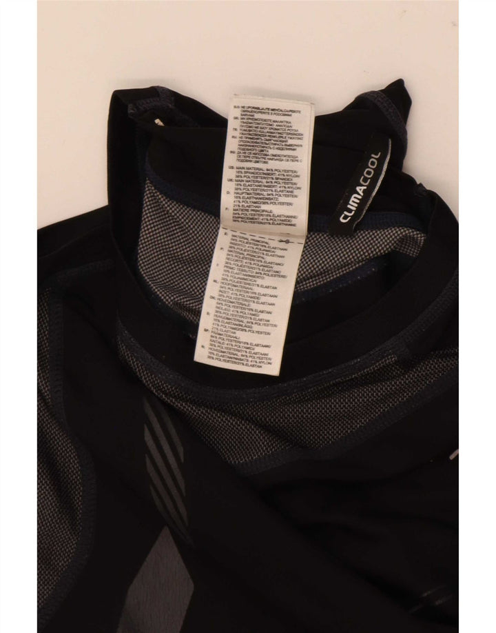 Canotta grafica Adidas Climacool da uomo, poliestere color block medio nero