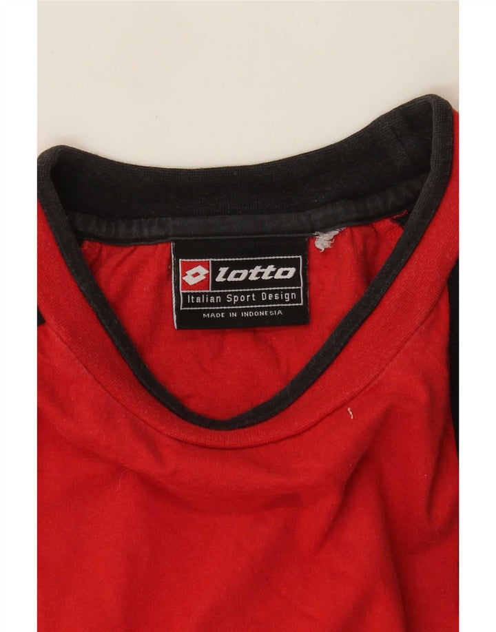 T-shirt da uomo Lotto Top rosso medio color block