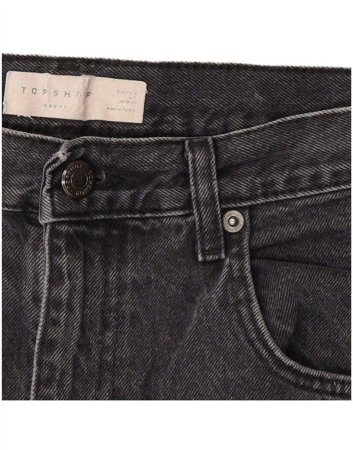 Jeans larghi larghi da donna Topshop W30 L32 poliestere nero