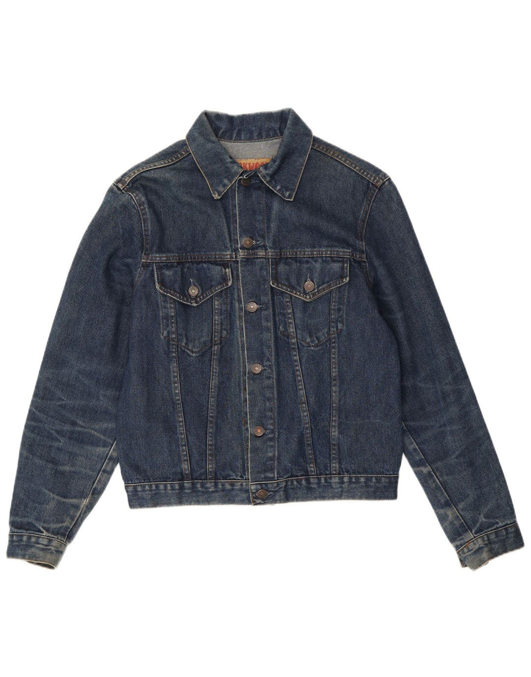 Giacca di jeans vintage da uomo UK 40 grande blu navy