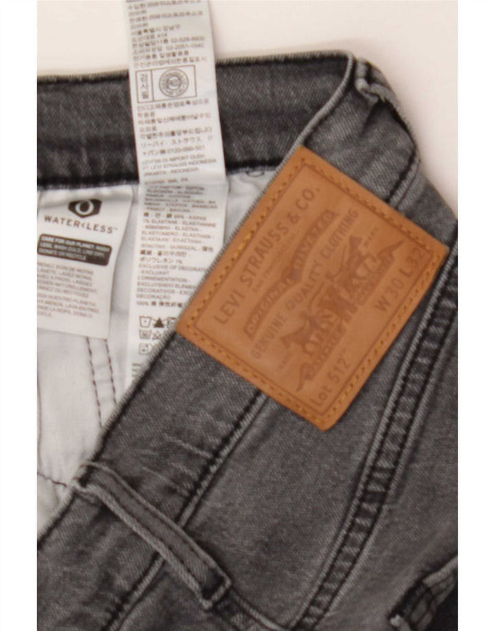 Jeans Levi's da donna 512 slim affusolati W30 L32 cotone grigio