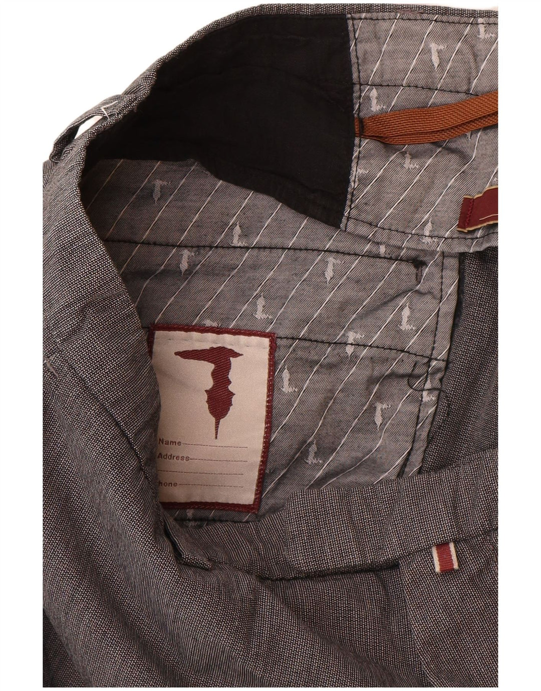 Pantaloni da Abito Dritti Donna Trussardi W33 L30 Cotone Grigio