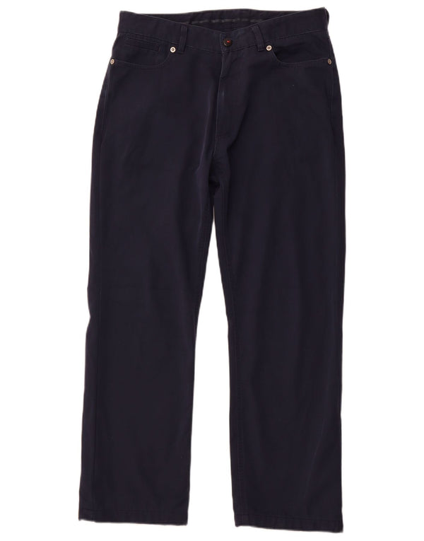 Pantaloni casual dritti da uomo AVIREX W32 L27 poliestere blu navy