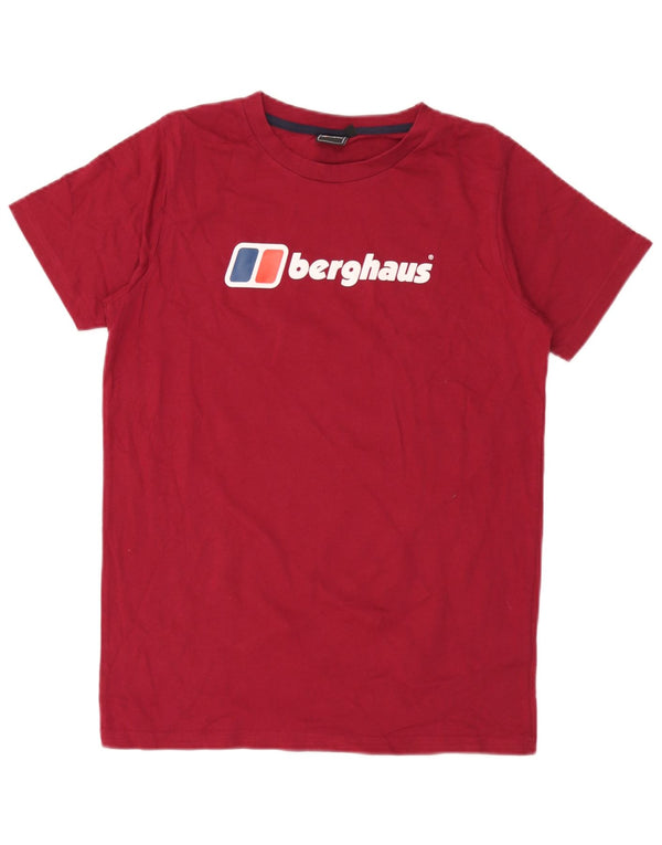 T-shirt grafica per ragazzi Berghaus Top 14-15 anni in cotone rosso