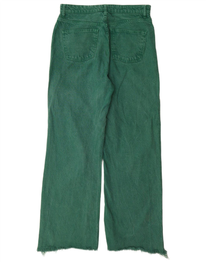 Jeans larghi da donna Zara EU 38 piccoli W28 L31 verdi