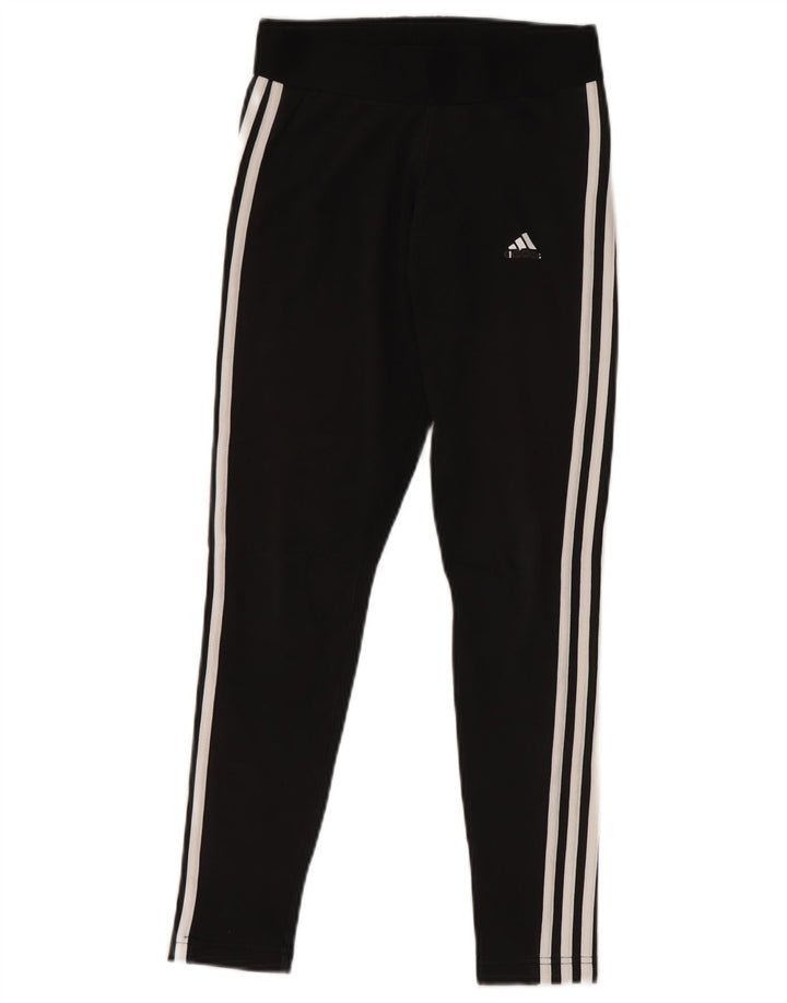 ADIDAS Womens Leggings UK 8 Small  Black Cotton