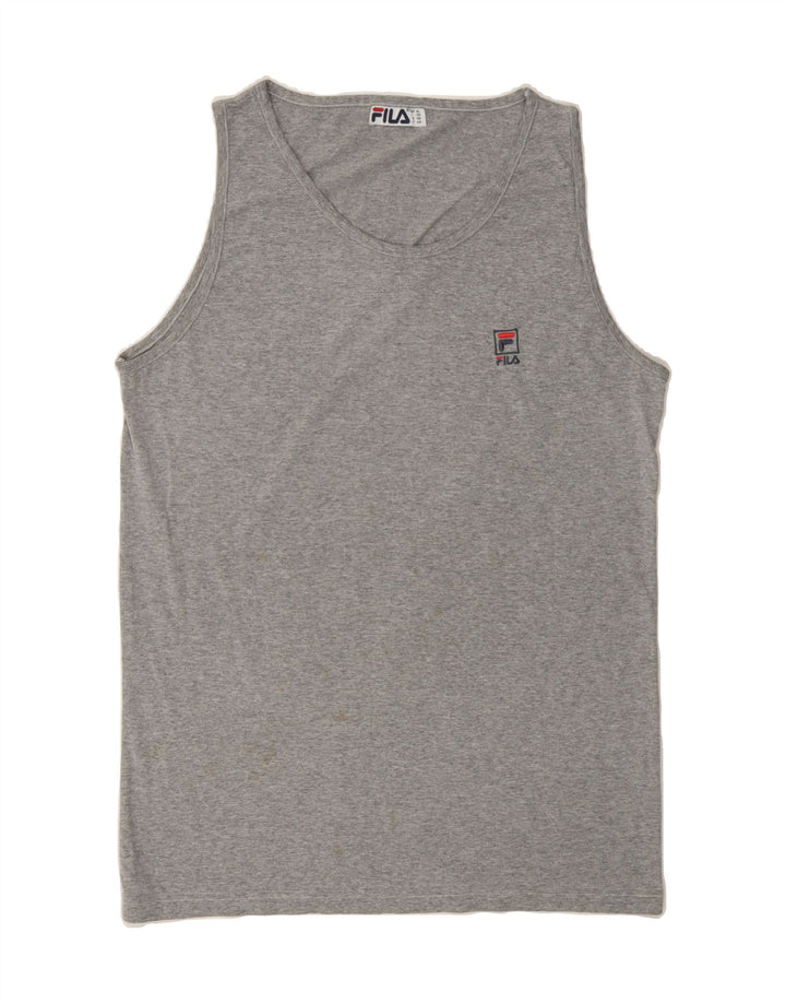 FILA Womens Vest Top UK 18 XL Grey Cotton Vintage Fila and Second-Hand Fila from Messina Hembry 