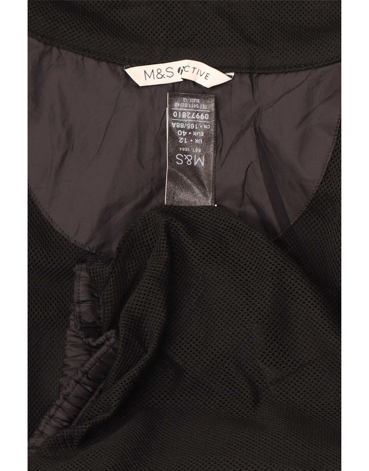 Marks & Spencer Giacca da tuta da donna UK 12 Medium Black Poliestere