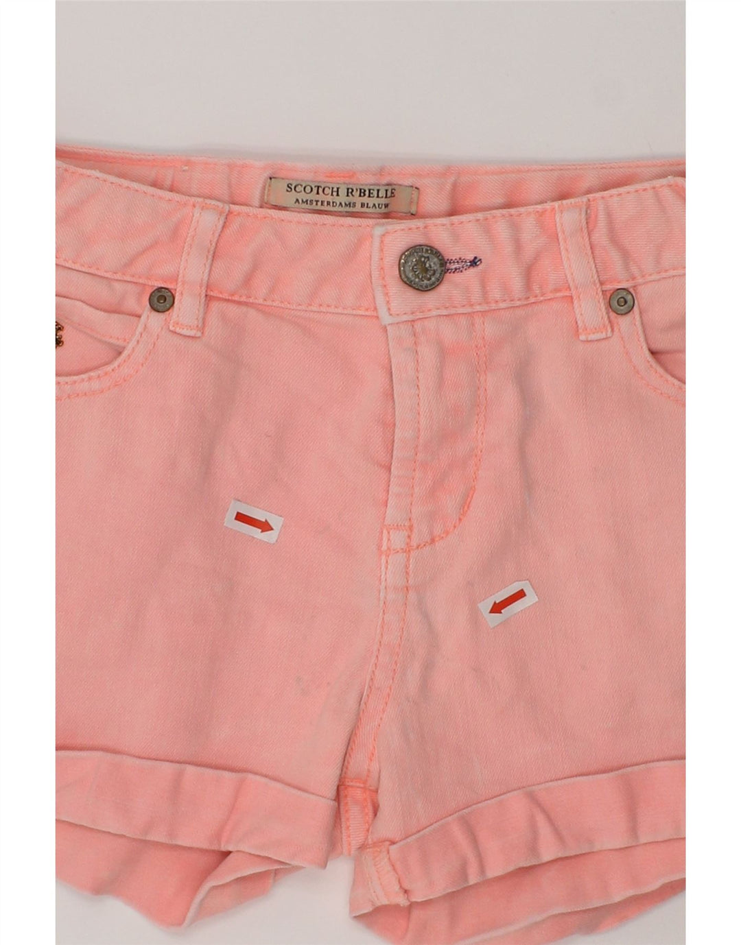 VINTAGE Girls Denim Shorts 7-8 Years W20 Pink Cotton | Vintage Vintage | Thrift | Second-Hand Vintage | Used Clothing | Messina Hembry 