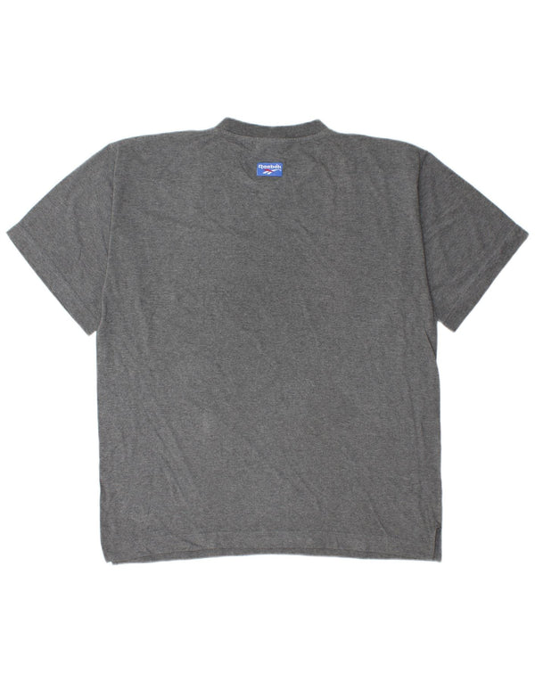 T-shirt da uomo REEBOK Top Large in cotone grigio