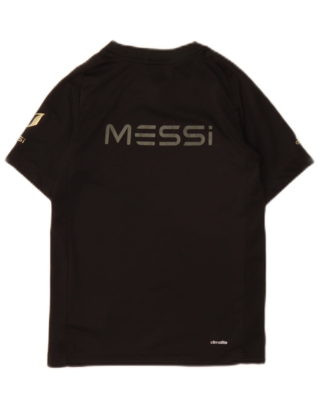 T-shirt grafica Adidas da ragazzo MESSI Top 7-8 anni in poliestere nero