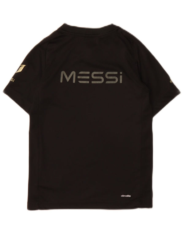 T-shirt grafica Adidas da ragazzo MESSI Top 7-8 anni in poliestere nero