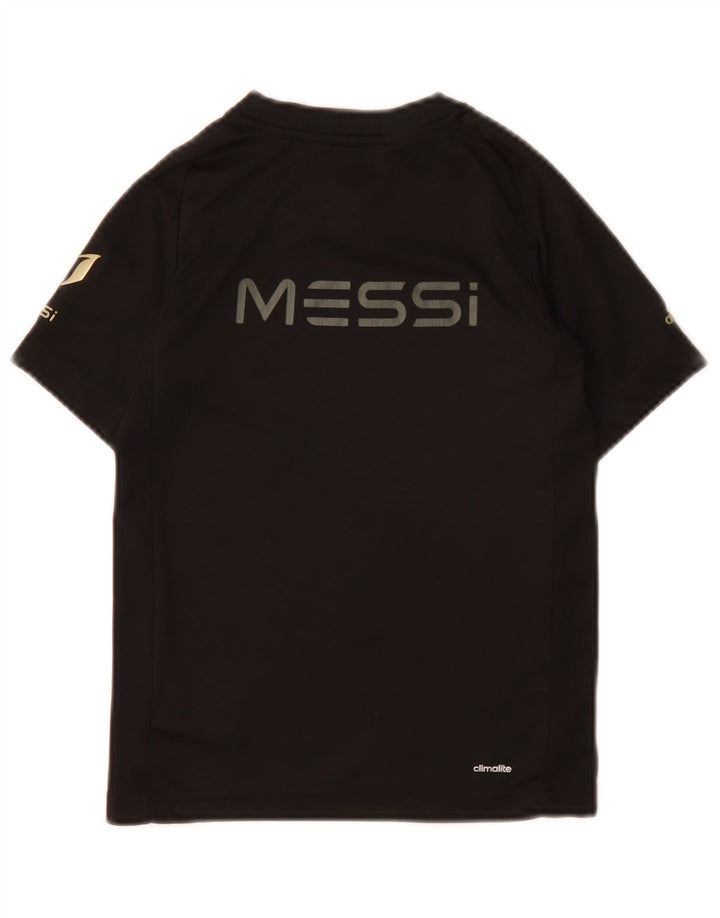 T-shirt grafica Adidas da ragazzo MESSI Top 7-8 anni in poliestere nero