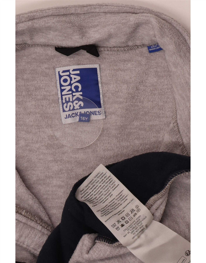 Giacca in pile Jack & Jones da bambino 15-16 anni Poliestere color block grigio
