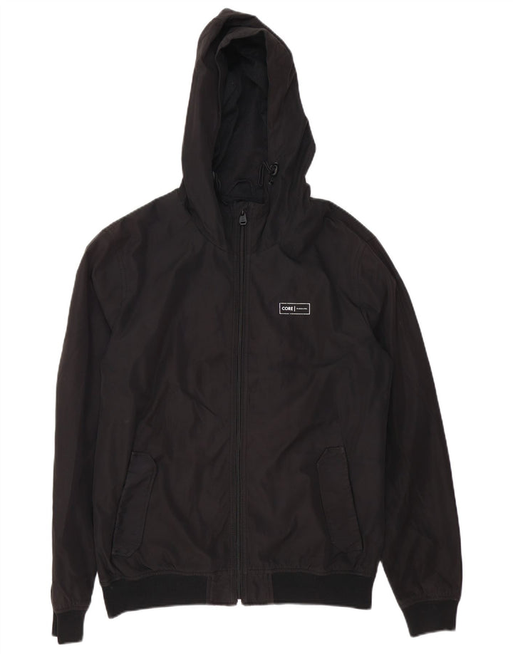 JACK & JONES Giubbotto bomber con cappuccio da uomo UK 38 medio nero