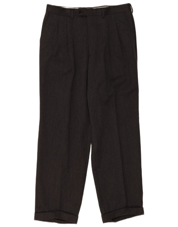 Cacharel Mens Pegged Suit Trousers IT 50 Large W34 L31 Grey