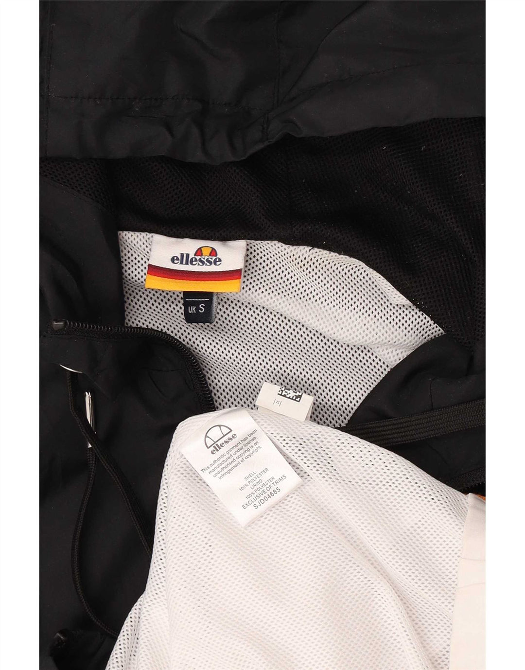 Giacca da ginnastica da uomo con cappuccio grafico Ellesse Small Black Colourblock