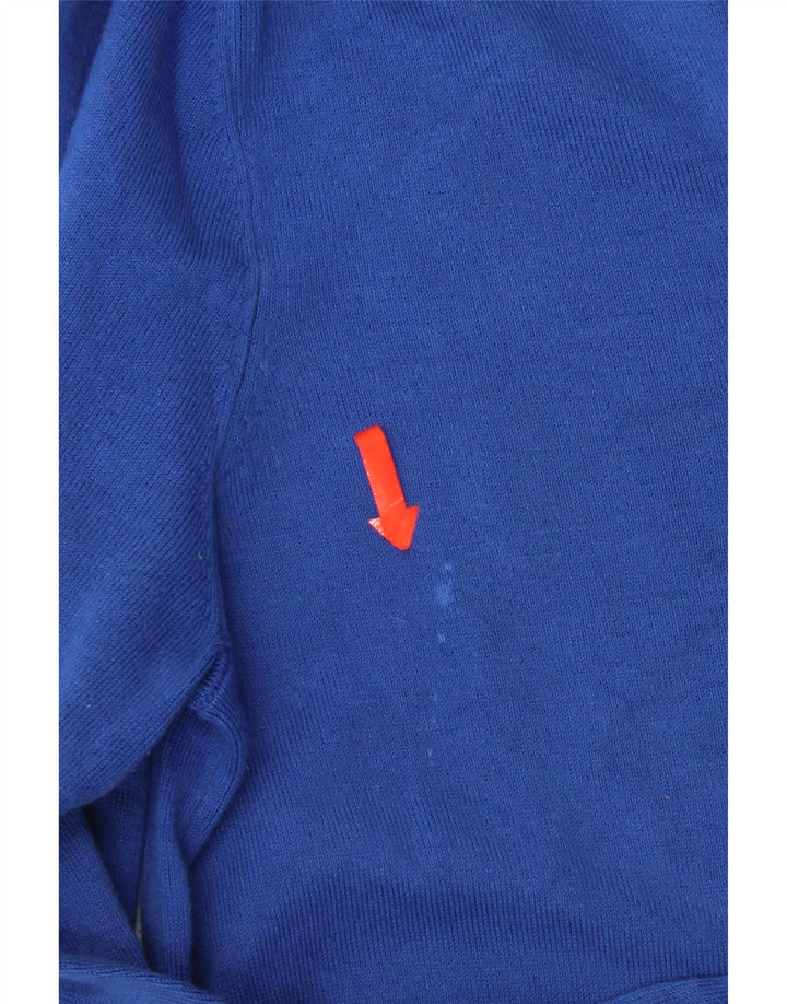 Maglione maglione con scollo a V da uomo Tommy Hilfiger in cotone blu medio