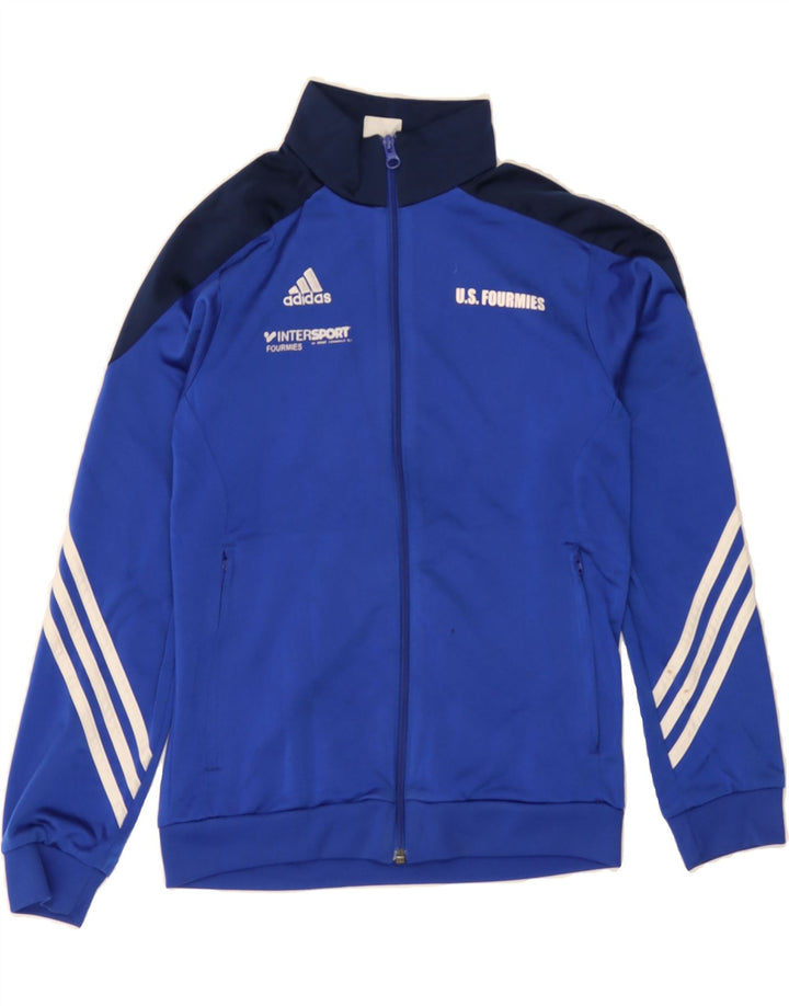 ADIDAS Boys Graphic Tracksuit Top Jacket 11-12 Years Large Blue Polyester Vintage Adidas and Second-Hand Adidas from Messina Hembry 