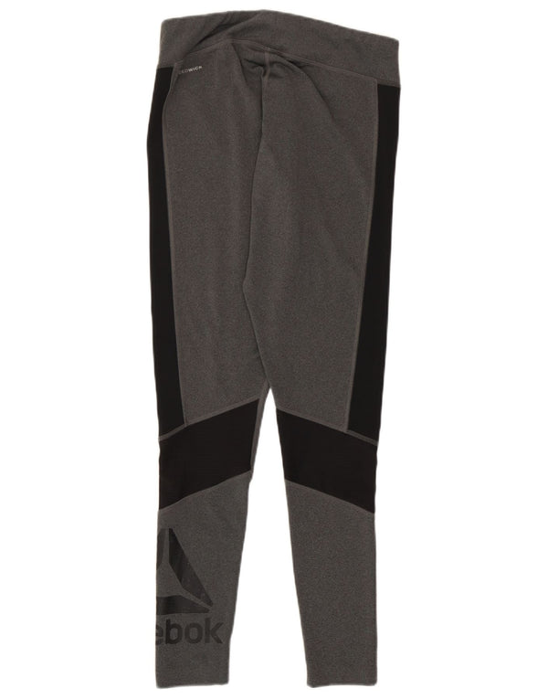 Leggings Reebok Speedwick Graphic da donna UK 12/14 Colorblock grigio medio