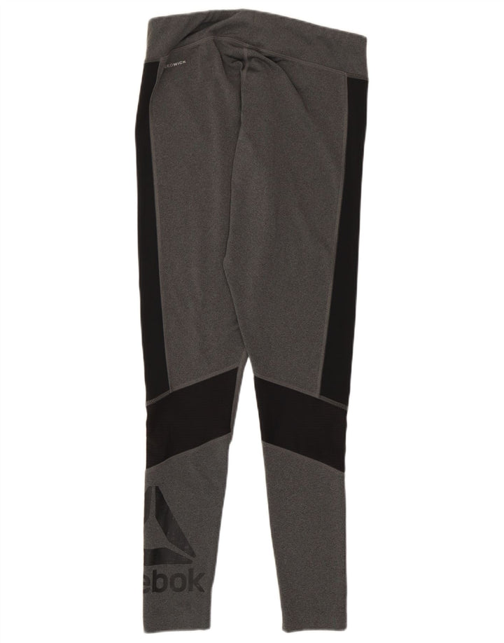 Leggings Reebok Speedwick Graphic da donna UK 12/14 Colorblock grigio medio