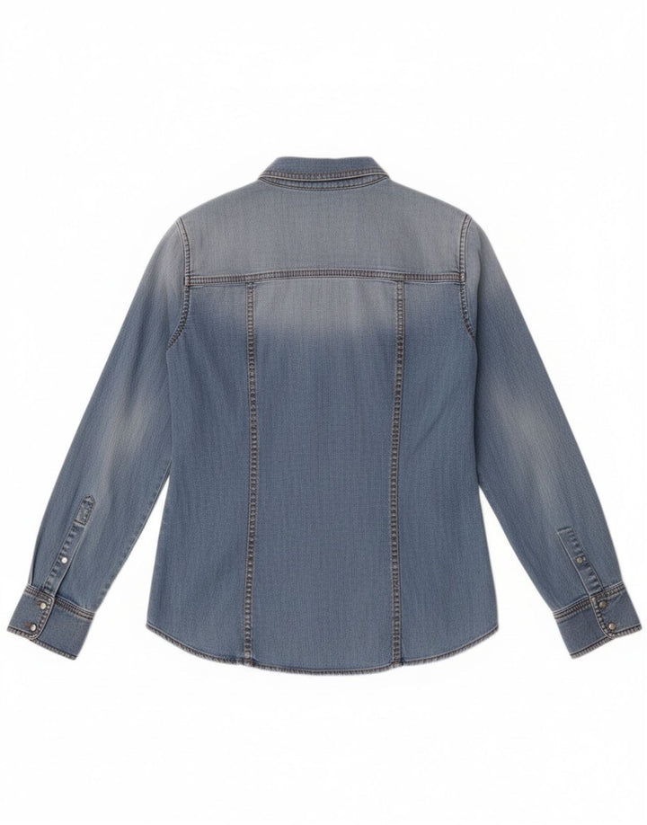Camicia in denim da donna Marella UK 10 piccolo cotone blu