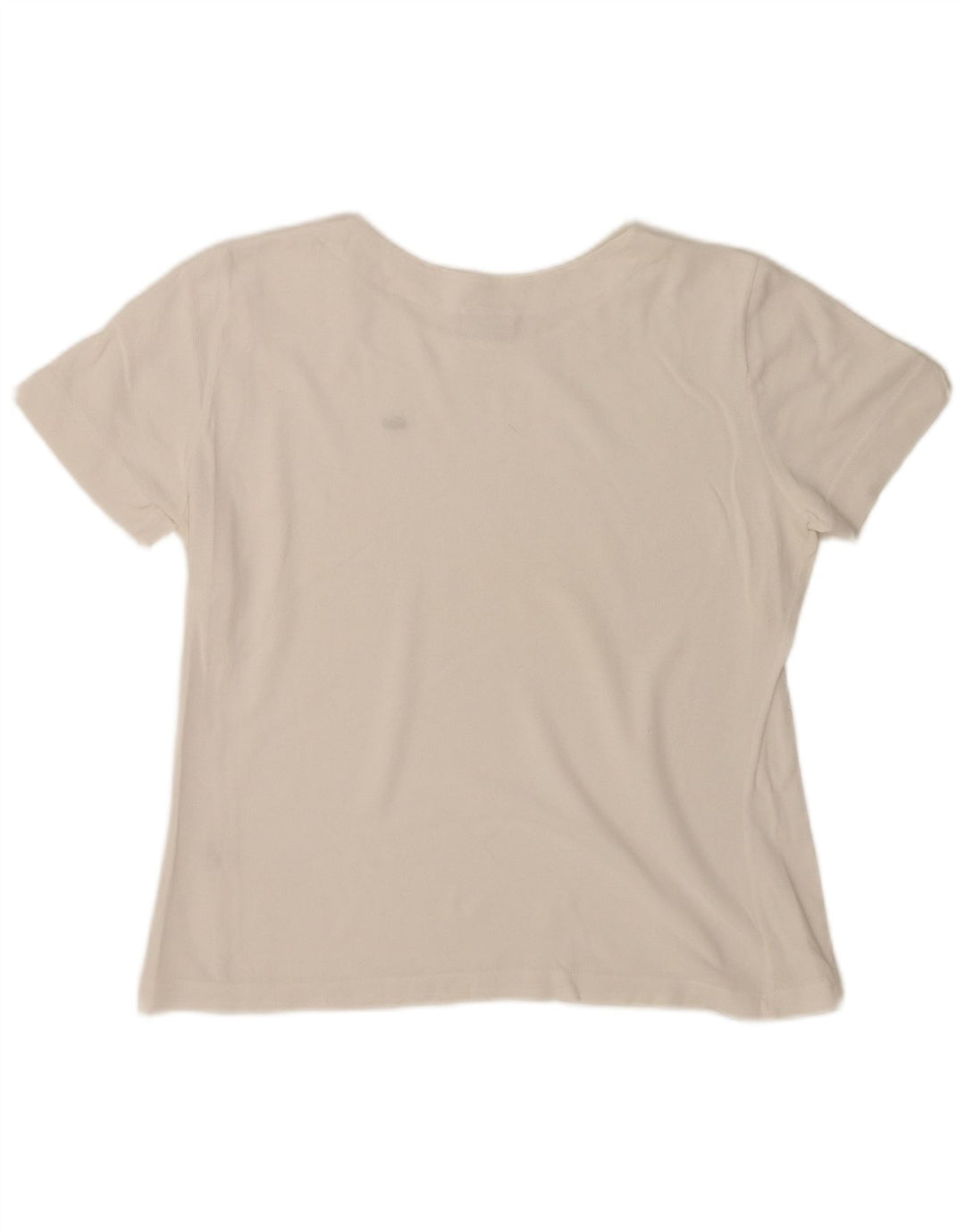 T-shirt da donna Lacoste taglia superiore 46 XL cotone bianco