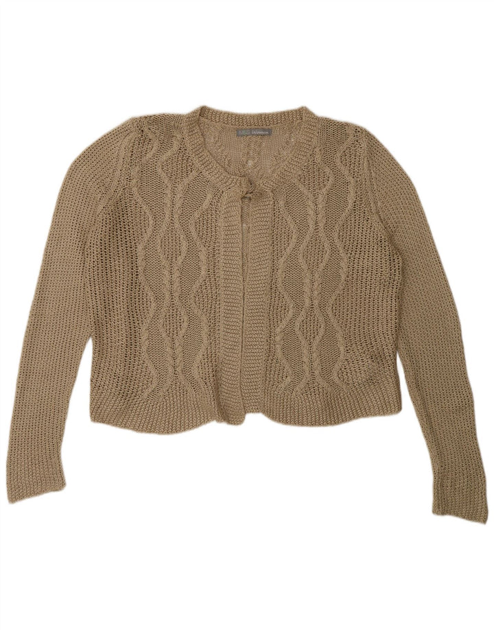 Maglione cardigan oversize da donna Marks & Spencer UK 16 Large Beige Acrilico