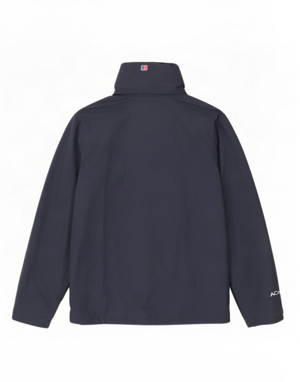Giacca a vento con cappuccio da uomo Berghaus UK 40 Large blu navy in poliammide