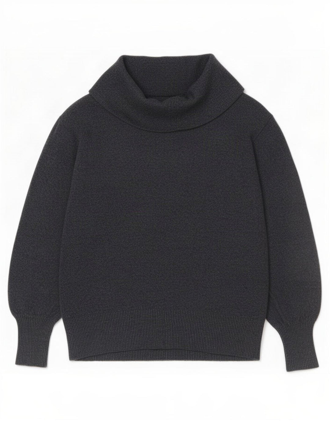 Maglione maglione a collo alto da donna Marks & Spencer UK 12 Viscosa grigio medio