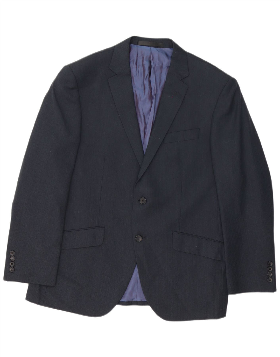 Giacca blazer a 2 bottoni da uomo Marks & Spencer UK 42 Large in lana blu navy
