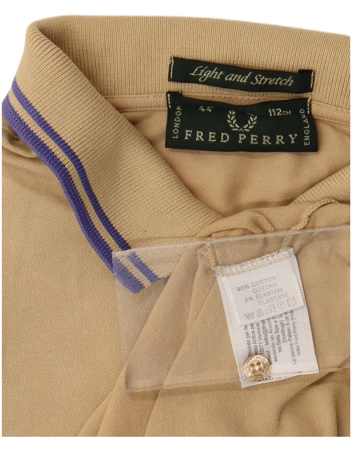 Polo Fred Perry da uomo leggera ed elasticizzata in cotone beige medio