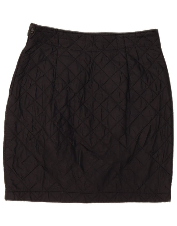 Minigonna trapuntata donna Benetton IT 44 Medium W30 Nero Poliammide