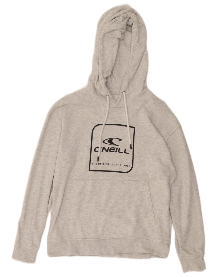 Maglione con cappuccio grafico da uomo O'NEILL piccolo in cotone grigio