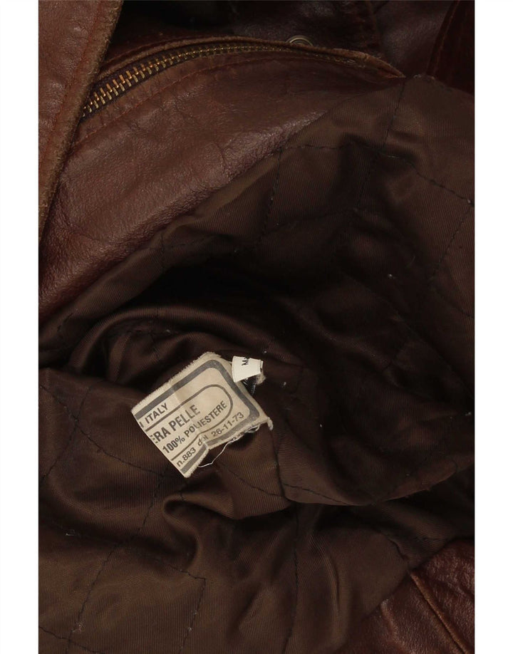 Giacca in Pelle Uomo Bata IT 52 XL Pelle Marrone