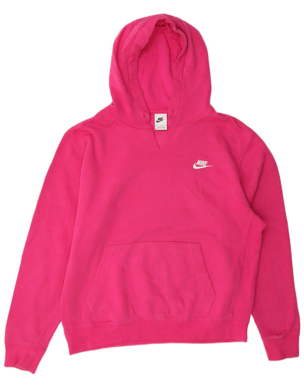 Maglia con cappuccio da donna Nike UK 16 grande cotone rosa