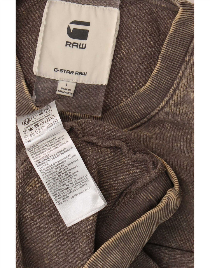 T-shirt da uomo G-Star Top grande in cotone grigio